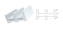 3 Track Sliding Frame Profile (70mm)