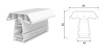 Профиль Средника Оконной Рамы 85 Мм